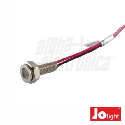 Sensor luminoso metálico com cabo vermelho