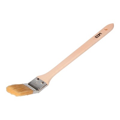 Pincel de cerca com cabo de madeira e cerdas amarelas