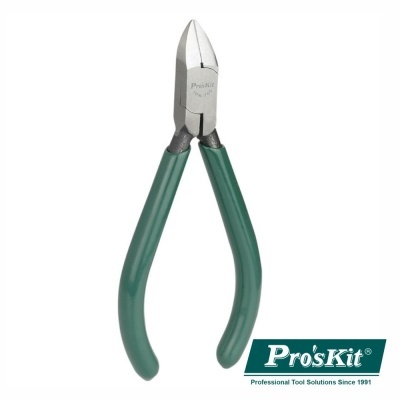 Alicate de corte Pro'sKit com cabo verde e metal prateado