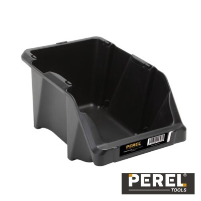 Caixa organizadora preta em plástico rígido da marca PEREL