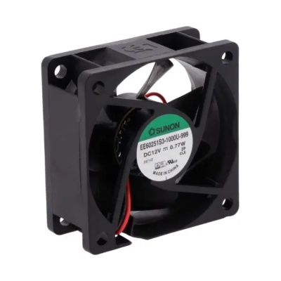 Ventoinha eletrónica preta da marca SUNON para refrigeração eletrónica