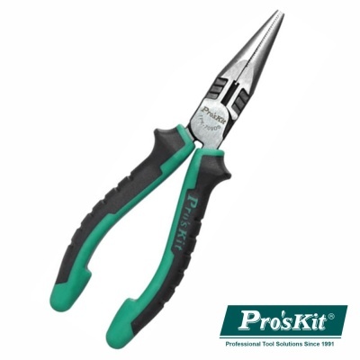 Alicate de bico preto e verde com marca Pro'sKit