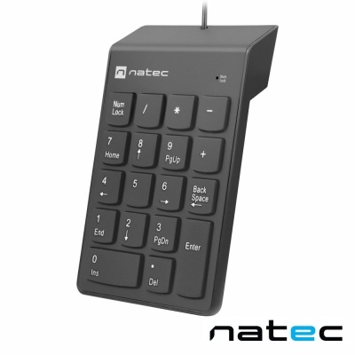 Teclado numérico preto externo da marca natec