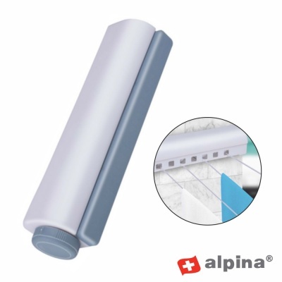 Dispositivo de armazenamento de papel branco e cinzento da marca alpina