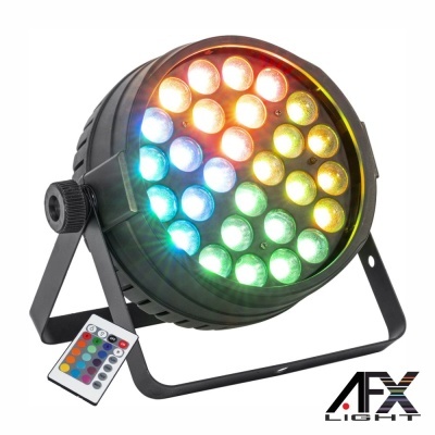 Luz LED colorida AFX Light com comando remoto