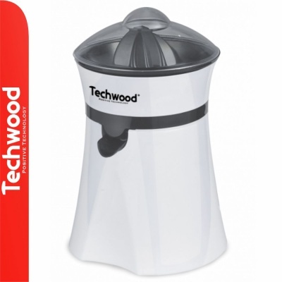 Espremedor elétrico Techwood branco com tampa e bico cinza escuro