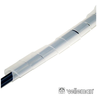 Enrolador de cabos transparente em plástico flexível para organização de fios