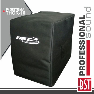 Capa protetora preta para altifalante com logótipo BST