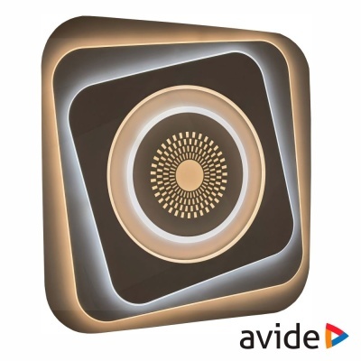 Luz de tecto quadrada moderna com iluminação LED e logo avide