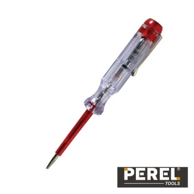 Chave de fendas elétrica PEREL TOOLS com cabo transparente e vermelho