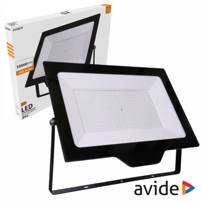 Projetor LED Avide 20000lm SMD Series preto e branco com embalagem