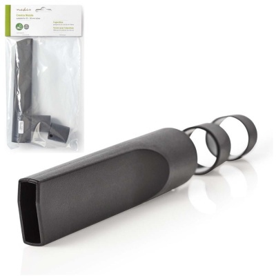 Suporte de fios preto para organização com três espirais