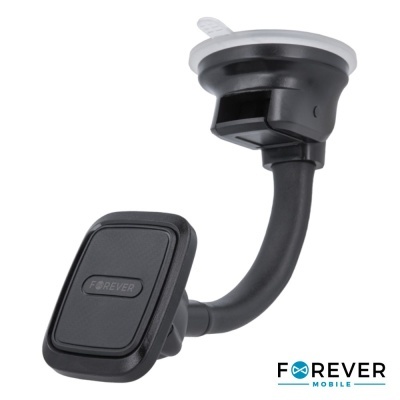 Suporte móvel para carro preto com ventosa e base curva