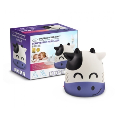 Nebulizador compressor Esperanza Breeze com design de vaca e caixa original