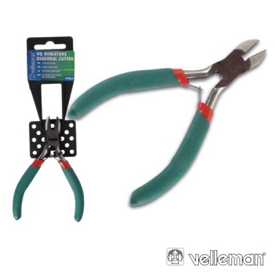 Alicate de corte diagonal verde e vermelho embalado