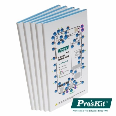 Conjunto de 5 placas de posicionamento de parafusos para iPhone 6 Pro'sKit em cartão branco