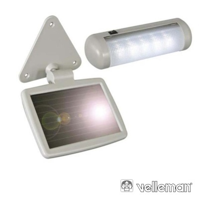 Luz solar LED com painel solar e luz tubular branca
