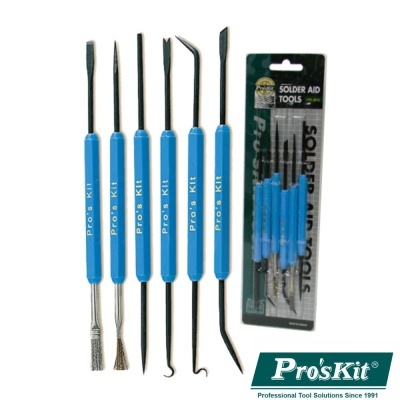 Conjunto ferramentas soldadura Pro's Kit com cabos azuis e embalagem