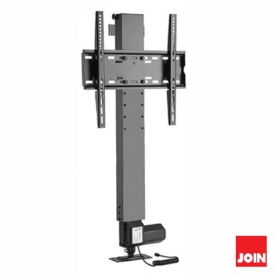 Suporte de TV motorizado cinza escuro com controle remoto
