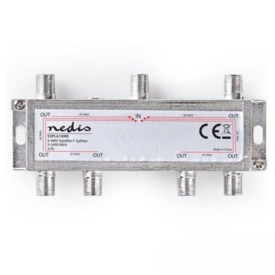 Divisor de sinal de satélite Nedis SSPLO10ME em caixa metálica prateada
