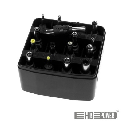 Conjunto de adaptadores de energia HQ Power com várias pontas metálicas