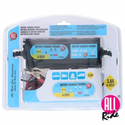 Carregador de bateria MODE 6-STEP 12VDC, 6VDC, 3.8A em embalagem plástico