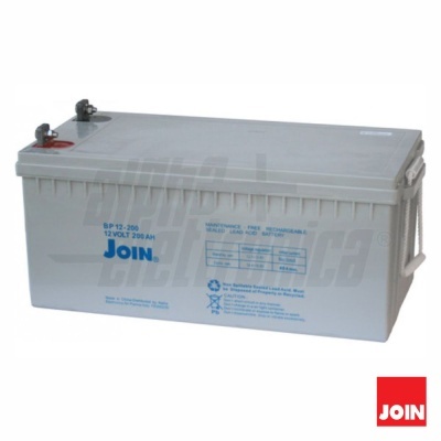 Bateria estacionária JOIN 12V 260Ah cinza com terminais no topo