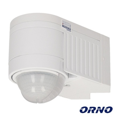 Sensor de movimento branco da marca ORNO com cúpula translúcida