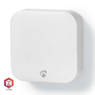 Sensor quadrado branco com símbolo na parte inferior