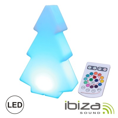 Lâmpada LED em forma de árvore de Natal azul com comando remoto