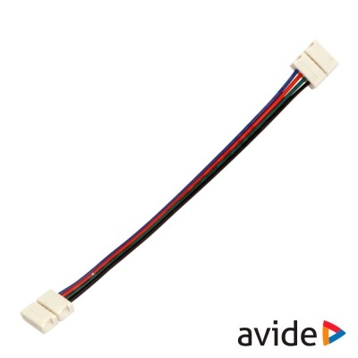 Cabo com conetores brancos e fios coloridos sobre fundo branco com logotipo avide