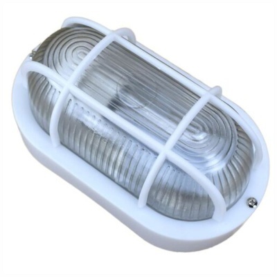 Luz de parede exterior branca com cobertura de vidro texturizado