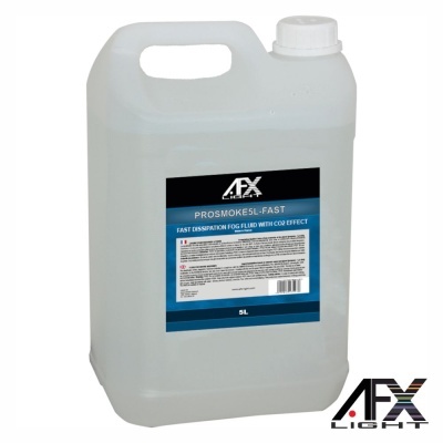 Recipiente plástico branco translúcido de 5 litros com rótulo azul e preto AFX PROSMOKESL-FAST