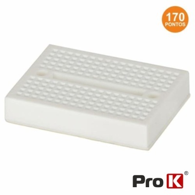 Placa de ensaio branca com 170 pontos e logotipo ProK