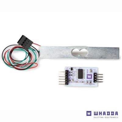 Célula de carga com circuito eletrónico e fios coloridos