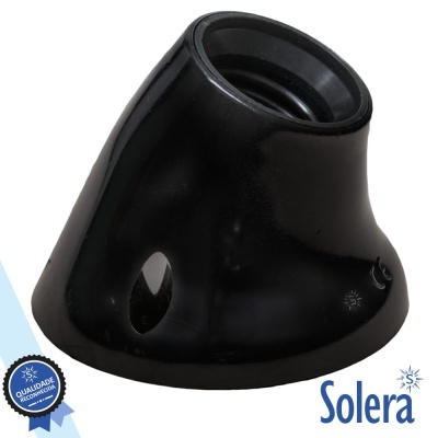 suporte preto em plástico com logotipos de qualidade e marca Solera