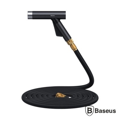 Mangueira de jardim preta com pistola de pulverização Baseus