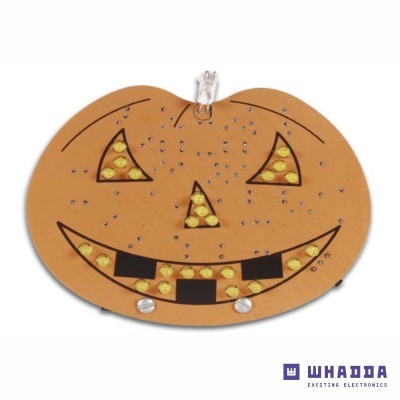 Painel decorativo abóbora laranja com luzes LED amarelas