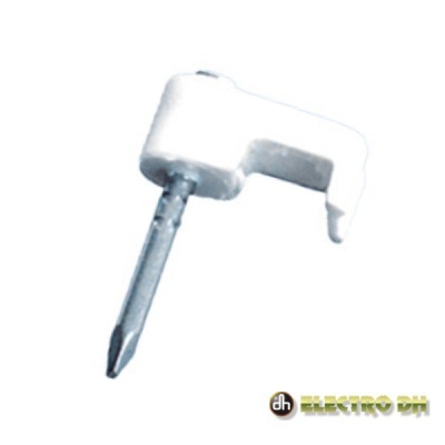 Conector eletrónico branco com ponta metálica