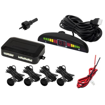 Sistema de sensores de estacionamento com visor digital e 4 sondas