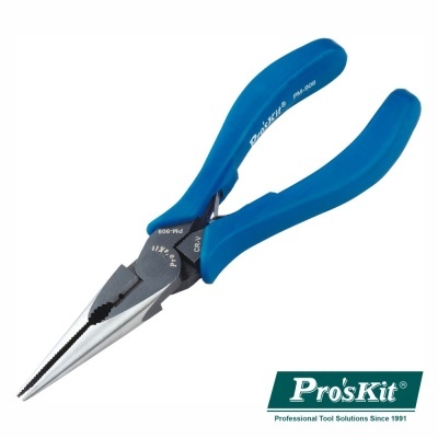 Alicate de pontas finas azul e metálico da Pro'sKit