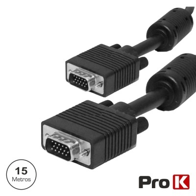 Cabo Pro K VGA preto com 15 metros