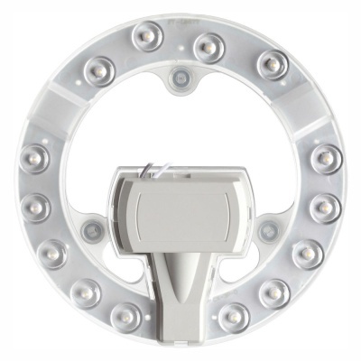 Anel de luz circular com LEDs e suporte branco