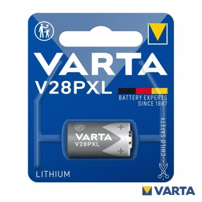 Bateria VARTA V28PXL de lítio em embalagem azul
