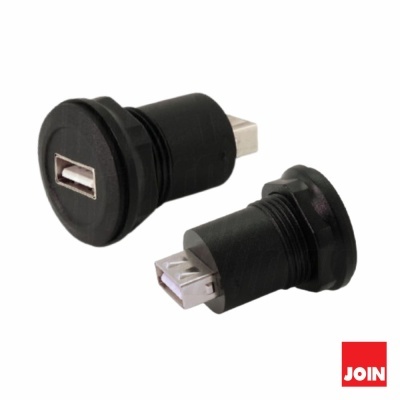 Adaptadores USB pretos de plástico com logótipo JOIN