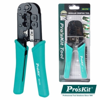 Ferramenta de crimpagem modular verde água Pro'sKit com embalagem