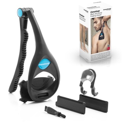 Aparelho de barbear dobrável com acessórios e embalagem