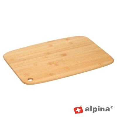 Tábua de cortar retangular de bambu com orifício de pendurar