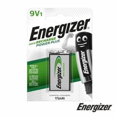 Embalagem de bateria recarregável Energizer 9V 175mAh