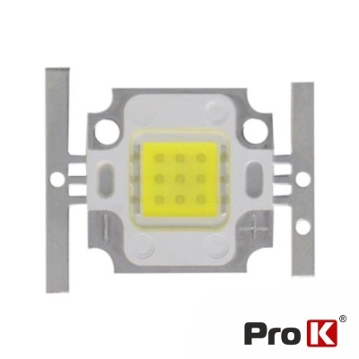 Chip LED quadrado amarelo e branco com logótipo Pro K